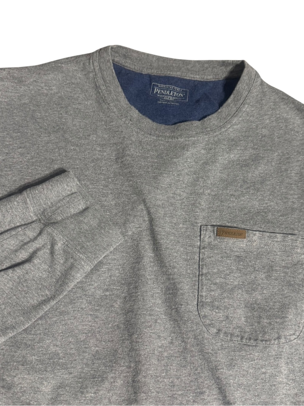 Pendleton Deschutes Men's Long Sleeve Pocket Tee Shirt Gray Men’s XL